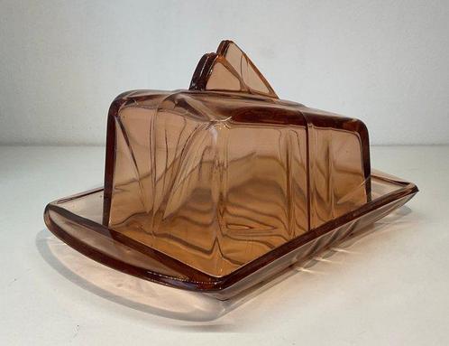 Stolzle / Hermanova Hut - Boterschotel - Kaasstolp Nr. 18948, Antiek en Kunst, Antiek | Glas en Kristal