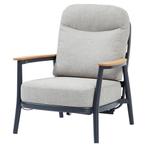 Savanna verstelbare lounge tuinstoel aluminium antraciet, Tuin en Terras, Tuinstoelen, Ophalen of Verzenden, Nieuw, Aluminium