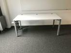 OKA Bureautafel 180 x 80, Q50, HV, blad wit, onderstel alu