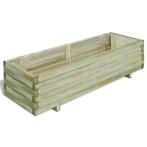 vidaXL Plantenbak verhoogd rechthoekig 120x40x30 cm hout, Tuin en Terras, 100 cm of meer, Verzenden, Nieuw, Hout