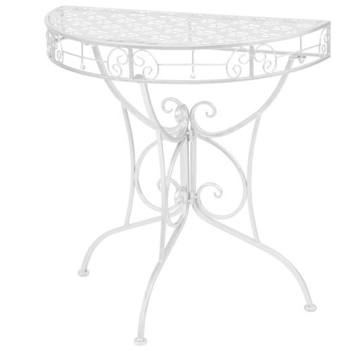 vidaXL Bijzettafel vintage stijl half rond 72x36x74 cm, Huis en Inrichting, Tafels | Bijzettafels, Nieuw, Verzenden