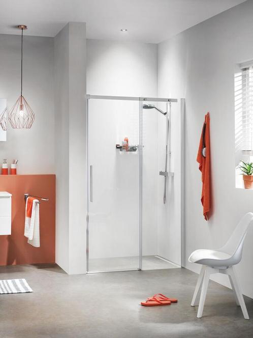 Sealskin Get Wet Slider Schuifdeur 140x195cm Zilver, Doe-het-zelf en Verbouw, Sanitair, Douche, Nieuw, Glas, Ophalen of Verzenden