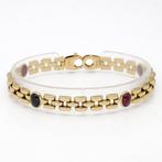 Armband - 18 karaat Geel goud - Robijn, Saffier, Nieuw