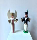 Kerstbeeldje (2) - Engel van het Licht & Mijnwerker - Hout -, Diversen, Nieuw