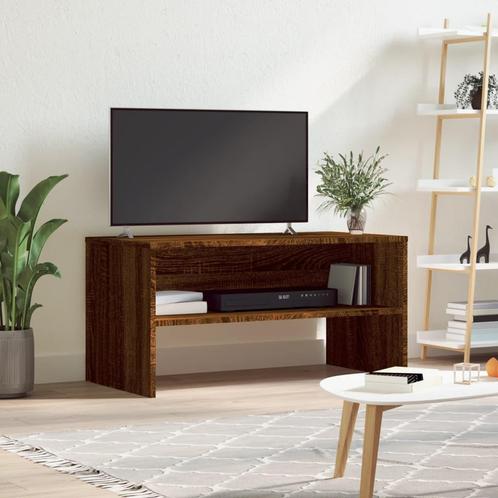 vidaXL Tv-meubel 80x40x40 cm bewerkt hout bruin eikenkleur, Huis en Inrichting, Kasten | Televisiemeubels, 25 tot 50 cm, Nieuw