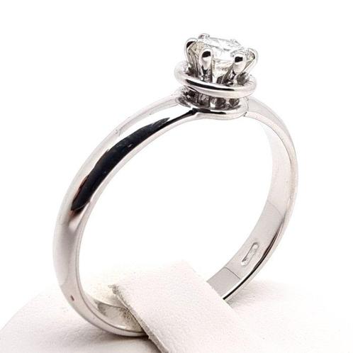Ring - 18 karaat Witgoud Diamant (Natuurlijk), Sieraden, Tassen en Uiterlijk, Ringen