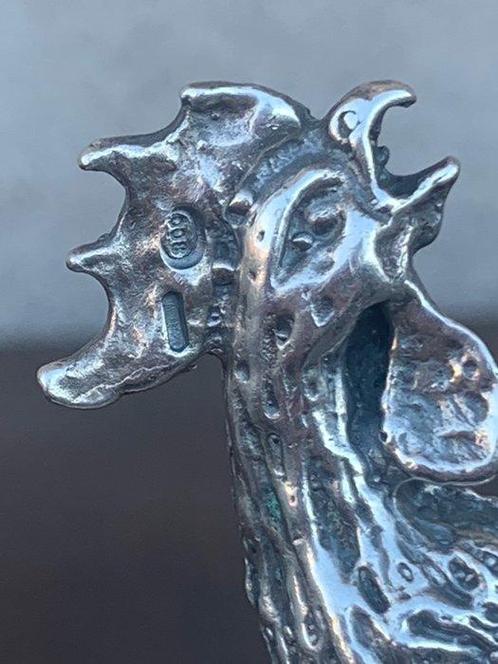 Miniatuur figuur - Gallo cantante - Argento 800 - .800, Antiek en Kunst, Antiek | Goud en Zilver