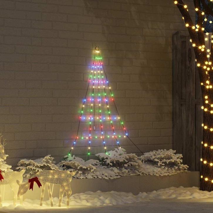 vidaXL LED Kerstboom met Grondspiesjes Multikleur 180 cm, Diversen, Kerst, Nieuw, Verzenden