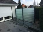 MAT glazen terras schermen.50% korting OP=OP ACTIE !, Tuin en Terras, Nieuw, 150 tot 200 cm, Glas, 150 tot 200 cm
