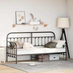 vidaXL Bedframe voor een daybed met hoofdeinde Zwart 75 x, Huis en Inrichting, Verzenden, Nieuw, Zwart, Metaal