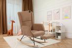 Aemely® Schommelstoel Relax - Bruin Ribstof, Blank Hout, Ophalen of Verzenden, Nieuw, Stoel(en)
