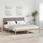 vidaXL Bedframe Bruin en taupe 200 x 200 cm Massief, Huis en Inrichting, Slaapkamer | Bedden, Verzenden, Nieuw, Bruin, Hout