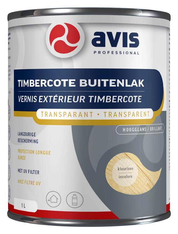 Avis timbercote blank 1 liter, hoogglans, Doe-het-zelf en Verbouw, Verf, Beits en Lak, Nieuw, Verzenden