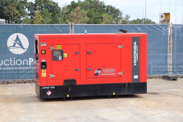 Veiling: Generator Himoinsa HFW 100 Diesel 100kVA 2021, Zakelijke goederen, Machines en Bouw | Aggregaten, Ophalen
