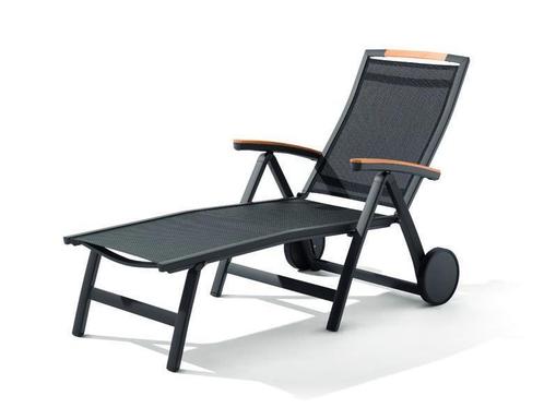 Sieger Catena klap en verrijdbare ligbed Aluminium -, Tuin en Terras, Tuinsets en Loungesets, Ophalen of Verzenden