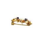 Gouden broche met saffier en parel 14 krt, Sieraden, Tassen en Uiterlijk, Broches, Ophalen of Verzenden, Nieuw