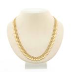 8 Krt. Collier met bolletjes schakel | 47 cm (ketting), Sieraden, Tassen en Uiterlijk, Antieke sieraden, Ophalen of Verzenden