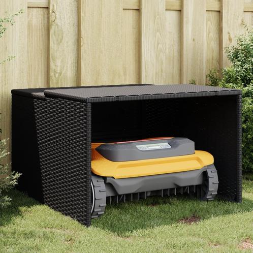 vidaXL Garage voor robotmaaier 86x90x52/57 cm poly rattan, Tuin en Terras, Zitmaaiers, Nieuw, Verzenden