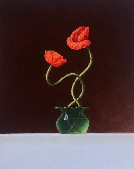 Ruud Verkerk - Bloemen duet., Antiek en Kunst, Kunst | Schilderijen | Modern