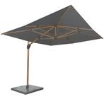 Hacienda zweefparasol 300x400 cm houtlook frame charcoal 4, Tuin en Terras, Parasols, Ophalen of Verzenden, Nieuw