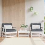 vidaXL Tuinstoelen 2 st massief grenenhout wit, Tuin en Terras, Verzenden, Nieuw, Tuinset