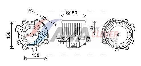 Ava kachelventilator, Auto-onderdelen, Overige Auto-onderdelen, Nieuw, Verzenden