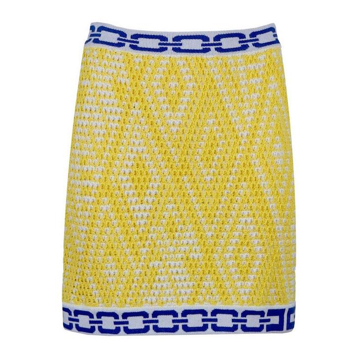 Elisabetta Franchi • gele gehaakte rok • 34 (IT40), Kleding | Dames, Rokken, Geel, Nieuw, Maat 34 (XS) of kleiner, Verzenden