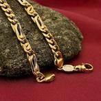 18 Krt. Bicolor gouden schakel armband; 21,5 cm | Mancini, Ophalen of Verzenden, Gebruikt, Overige kleuren, Goud