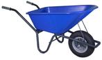 Klus-, Tuinkruiwagen - Gemonteerd gel. - 100 liter Blauw, Eenwielig, Hummer, Verzenden, Nieuw