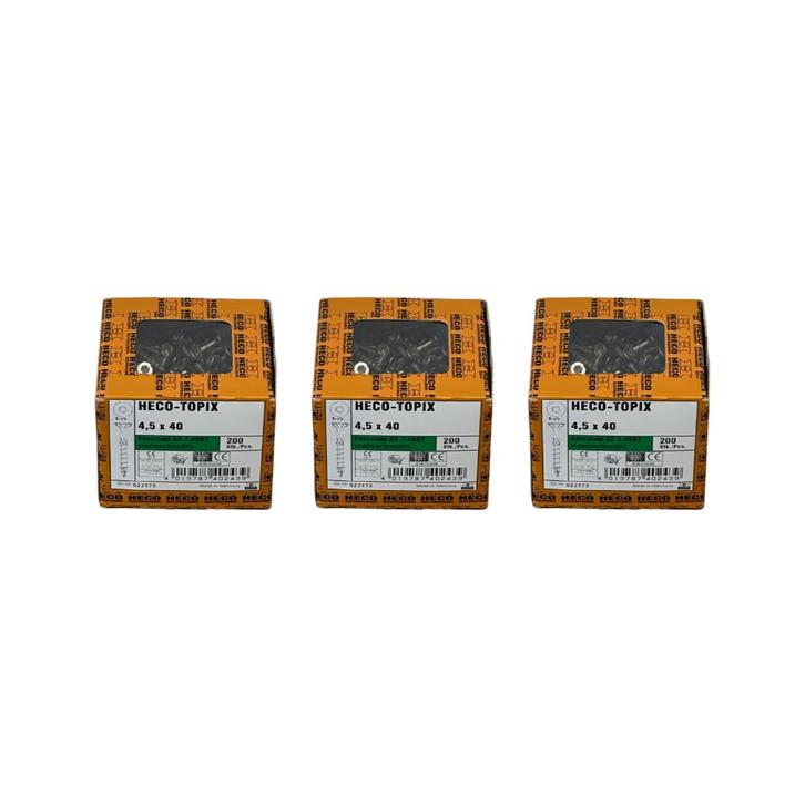 HECO TOPIX RVS A2 Schroef Torx TX25 4.5x40 – 600 stuks, Doe-het-zelf en Verbouw, IJzerwaren en Bevestigingsmiddelen, Ophalen of Verzenden