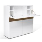 *WOONWINKEL* TemaHome Focus Secretaire Wit Met Walnoot, Verzenden, Nieuw