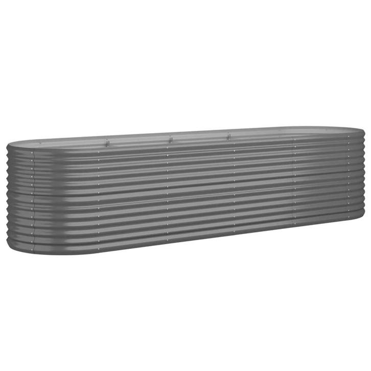 Plantenbak 296cm Grijs Staal | Retourdeal 56%, Tuin en Terras, Bloembakken en Plantenbakken, 60 cm of meer, 100 cm of meer, Nieuw