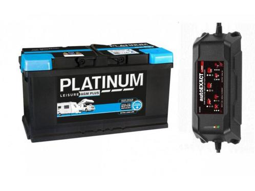 SP Platinum Agm 100ah accu + Acculader 10ah set, Auto-onderdelen, Accu's en Toebehoren, Verzenden