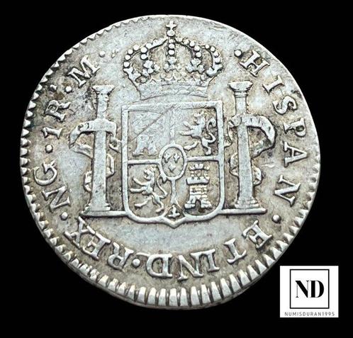Koninkrijk Spanje. Fernando VII. Real 1818 - Guatemala, Postzegels en Munten, Munten | Europa | Niet-Euromunten