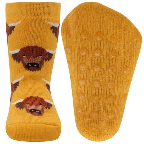 Antislipsok Okergeel Schotse Hooglander Koe - Ewers-19/20 NI, Kinderen en Baby's, Babykleding | Schoentjes en Sokjes, Nieuw, Ophalen of Verzenden