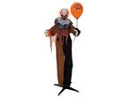 EUROPALMS Halloween Figuur Clown Met Ballon 166cm Licht, Verzenden, Nieuw, Overige typen