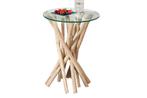 Design Bijzettafel DRIFTWOOD 40cm Teak Ronde salontafel -, Huis en Inrichting, Tafels | Sidetables, Ophalen of Verzenden, Nieuw