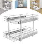 Uittrekbaar Keukenrek 2 Lagen – Verstelbaar Metaal 34x55 cm, Huis en Inrichting, Kasten | Boekenkasten, Verzenden, Nieuw