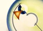 Wilhelmsburg Art Deco Ceramic Plate, Austria 1920, 26 cm -
