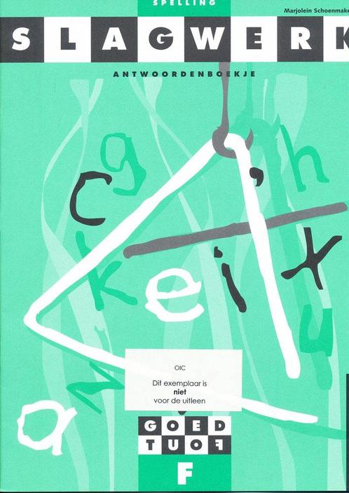 Slagwerk Spelling Antwoordenboek F Groep 8, Boeken, Schoolboeken, Nieuw, Verzenden