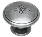 Intersteel Knop Motief Bloem 30 mm Grijs, Doe-het-zelf en Verbouw, Hang- en Sluitwerk, Ophalen of Verzenden, Nieuw