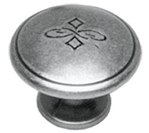 Intersteel Knop Motief Bloem 30 mm Grijs, Doe-het-zelf en Verbouw, Hang- en Sluitwerk, Nieuw, Ophalen of Verzenden