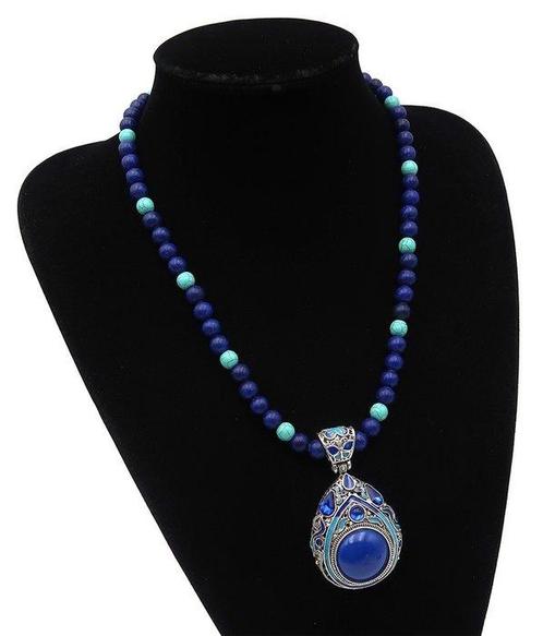 Lapis lazuli - Howliet turquoise - Boeddhistische, Antiek en Kunst, Antiek | Boeken en Bijbels