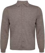 R2 Amsterdam Knitted Pull Shirt Merino Taupe maat XXL Heren, Verzenden, Nieuw, Bruin, R2 Amsterdam