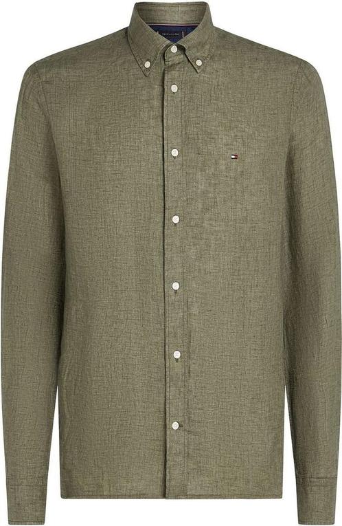 Tommy Hilfiger Overhemd Linnen Army maat XXL Heren, Kleding | Heren, Overhemden, Groen, Nieuw, Verzenden