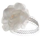 Babyhoofdbandje - Kant Off-White met grote Bloem 10cm NIEUW, Kinderen en Baby's, Babykleding | Overige, Ophalen of Verzenden, Nieuw