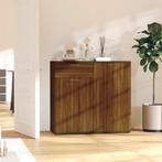 vidaXL Dressoir 80x36x75 cm bewerkt hout bruin eikenkleur, Verzenden, Nieuw, 50 tot 100 cm, 25 tot 50 cm
