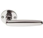 Deurklink Dudok Model met Ronde rozet glans nikkel, Verzenden, Nieuw