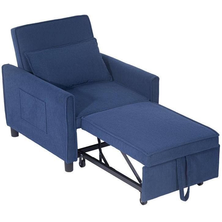 TRUUSK 3-in-1 Opklapbare Slaapstoel - Bedfunctie - Lendenkus, Huis en Inrichting, Fauteuils, Nieuw, Verzenden