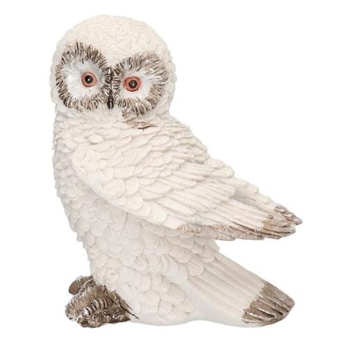 Wit sneeuwuil vogel decoratie beeldje 13 cm - Beeldjes, Verzamelen, Beelden en Beeldjes, Ophalen of Verzenden